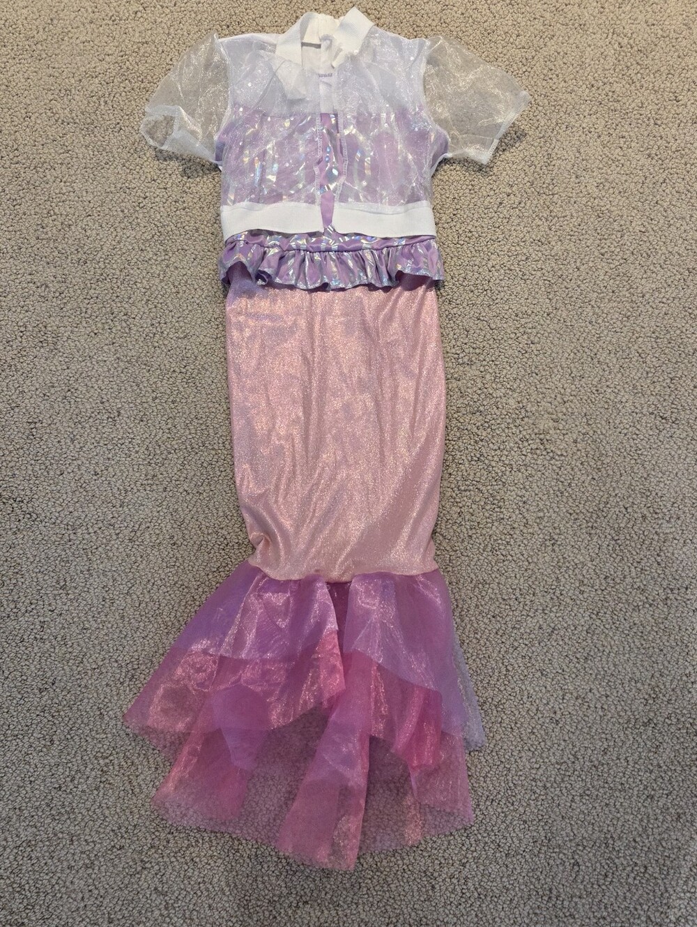 Girls' Shimmery 4T To 5T Purple Pink Mermaid Costume